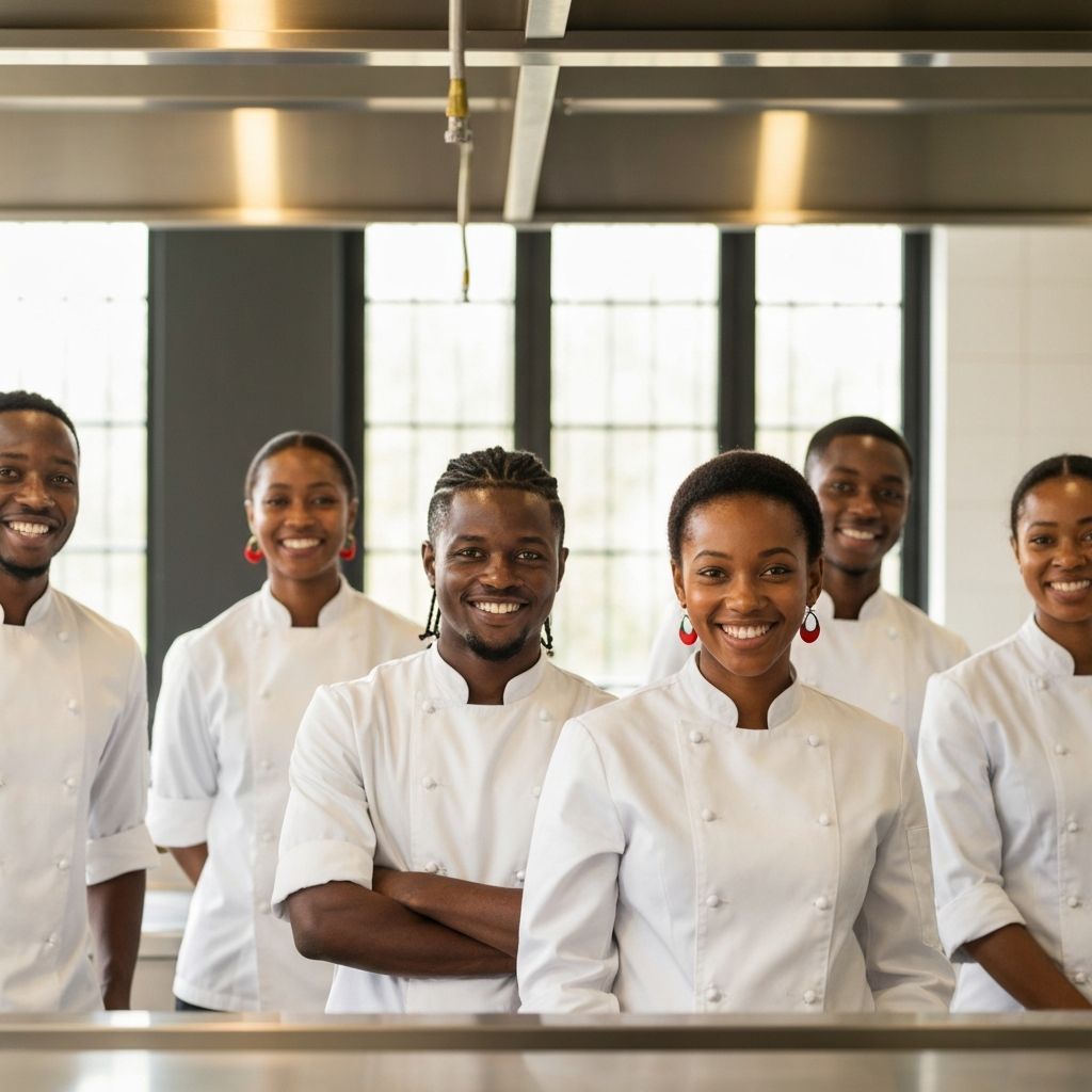 Professional chefs and caterers team